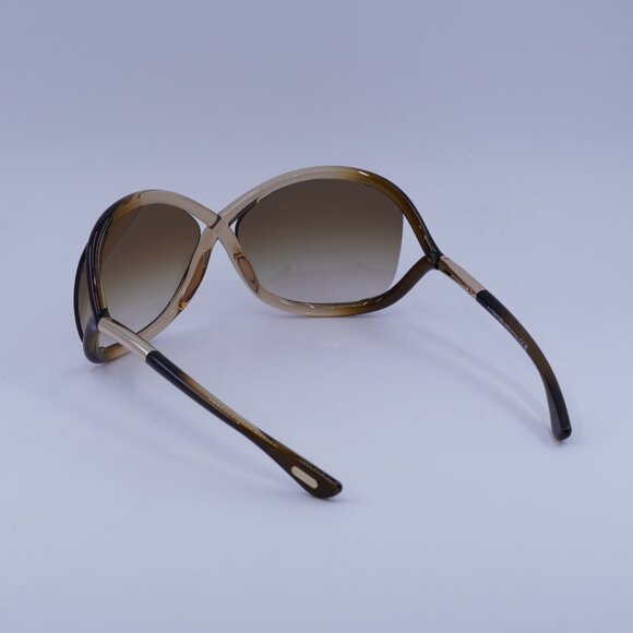 Tom Ford FT0009 74F Whitney Sunglasses Pink/Brown Butterfly Frame, Brown Lenses - Picture 5 of 9